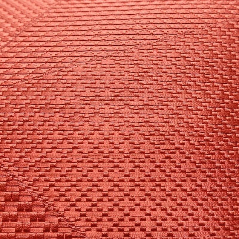 名古屋帯 全通柄 良品 正絹 幾何学柄・抽象柄 通し仕立て 帯 ピンク_画像4