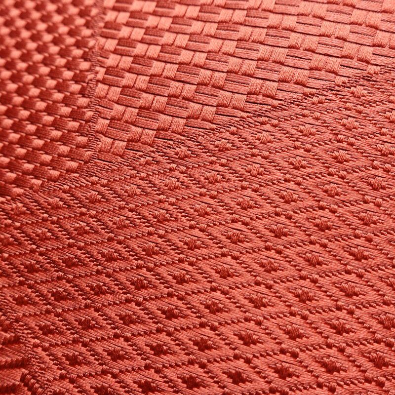 名古屋帯 全通柄 良品 正絹 幾何学柄・抽象柄 通し仕立て 帯 ピンク_画像6