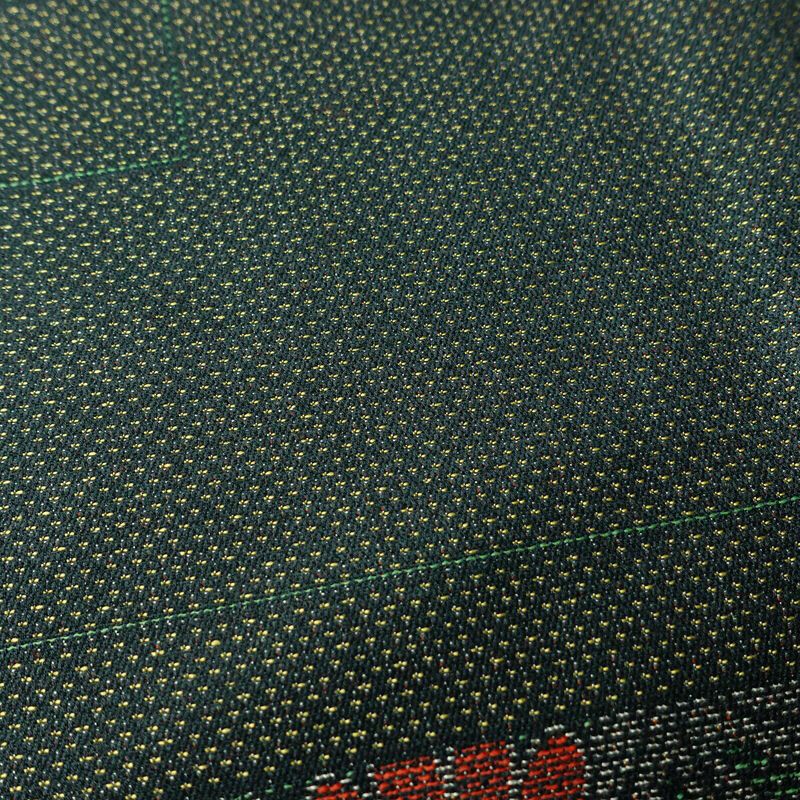 単衣 小紋 良品 正絹 花柄 単衣仕立て 身丈158.5cm 裄丈63cm 着物 緑・うぐいす色_画像8