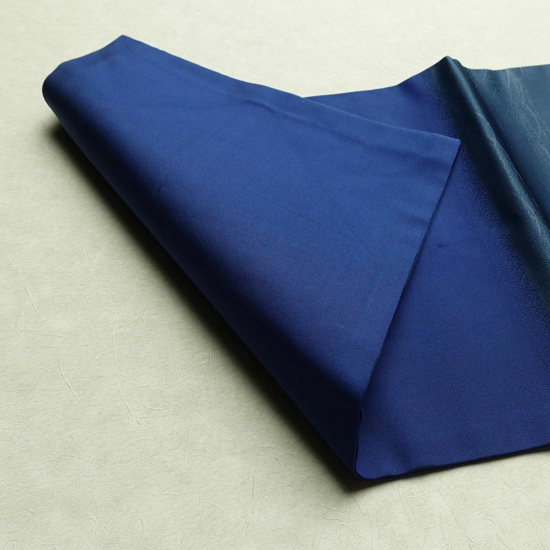 名古屋帯 太鼓柄 正絹 古典柄 名古屋仕立て 箔 金糸 帯 青・紺_画像9