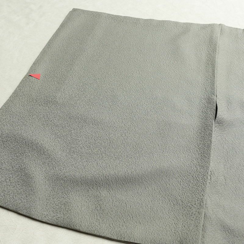 訪問着 正絹 古典柄 袷仕立て 身丈164.5cm 裄丈66.5cm 箔 金彩 フォーマル 着物 グレー_画像15