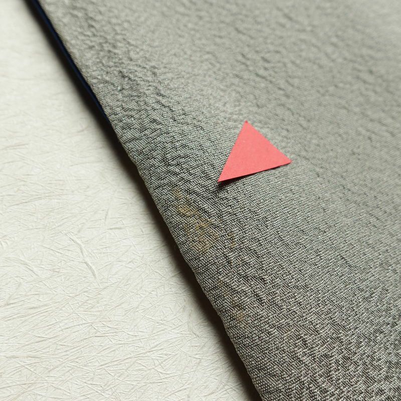 訪問着 正絹 古典柄 袷仕立て 身丈164.5cm 裄丈66.5cm 箔 金彩 フォーマル 着物 グレー_画像16