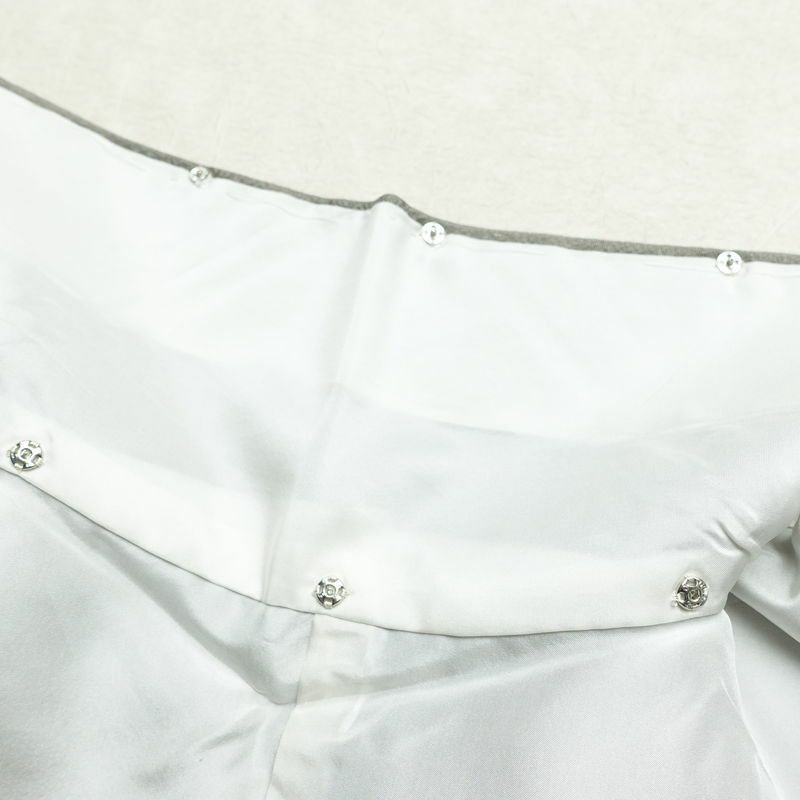 訪問着 正絹 古典柄 袷仕立て 身丈164.5cm 裄丈66.5cm 箔 金彩 フォーマル 着物 グレー_画像19