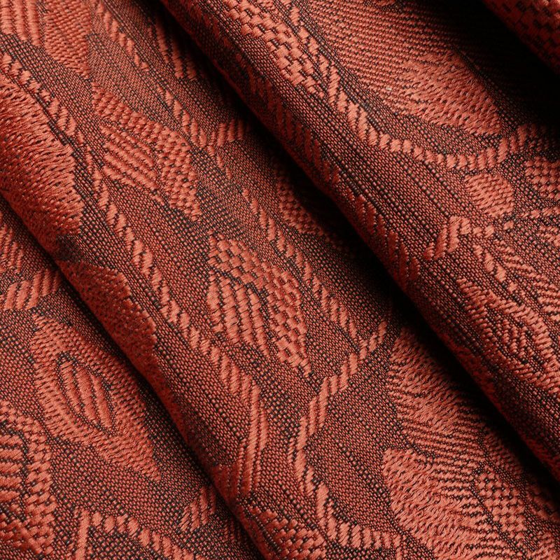 名古屋帯 六通柄 正絹 花柄 通し仕立て 帯 小豆・エンジ_画像21