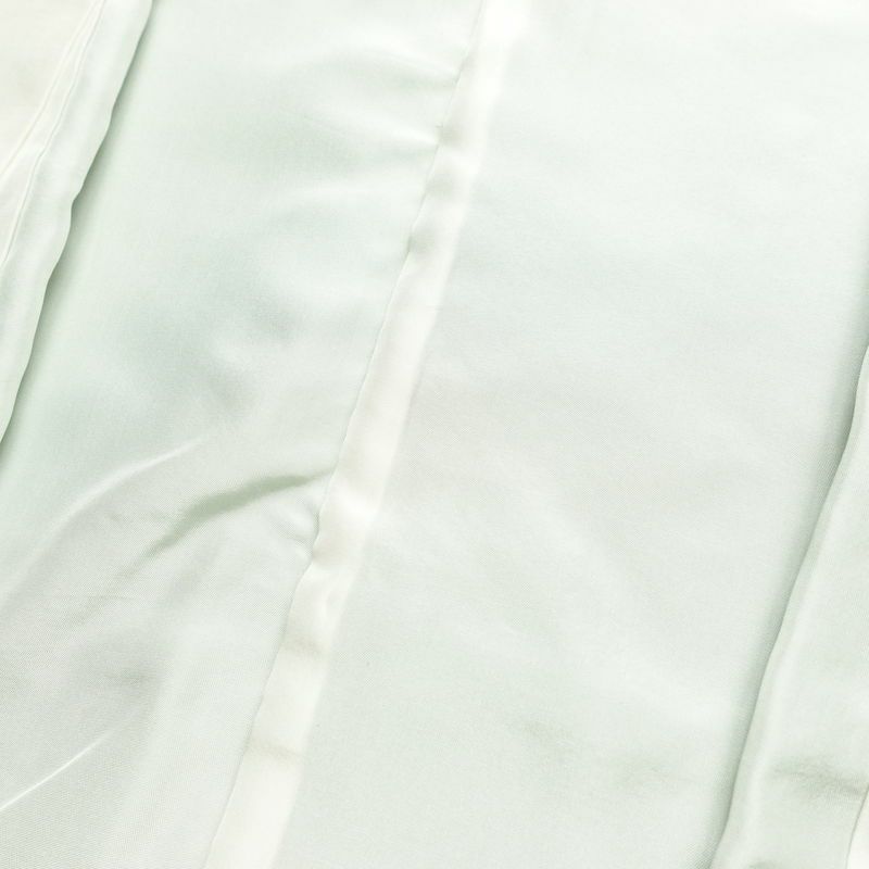 色無地 縮緬 一つ紋付き 正絹 無地 袷仕立て 身丈160.5cm 裄丈67cm 共八掛 フォーマル 着物 緑・うぐいす色_画像19