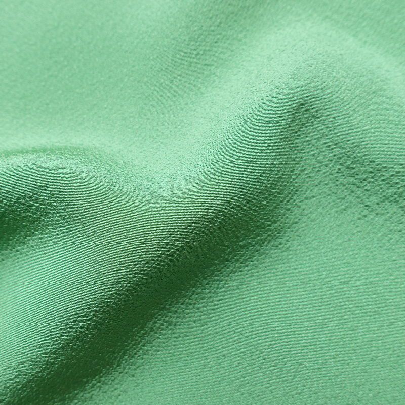 色無地 縮緬 一つ紋付き 正絹 無地 袷仕立て 身丈160.5cm 裄丈67cm 共八掛 フォーマル 着物 緑・うぐいす色_画像21