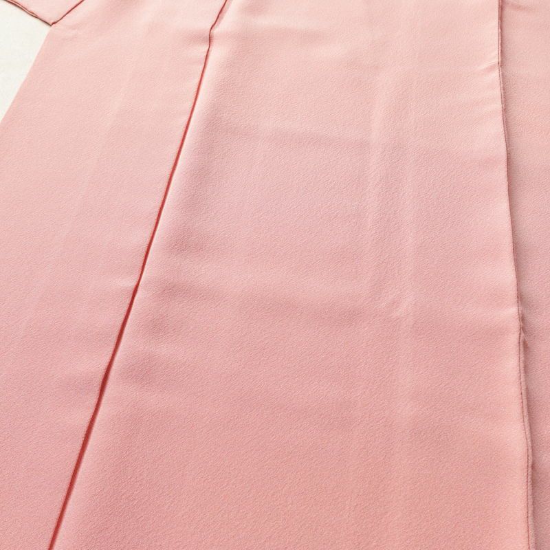 色無地 しつけ糸付き 縮緬 一つ紋付き 正絹 無地 袷仕立て 身丈157cm 裄丈65cm フォーマル 着物 ピンク_画像5