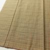 紬 良品 しつけ糸付き 正絹 チェック・格子柄 袷仕立て 身丈166.5cm 裄丈67cm 着物 黄・黄土色_画像4