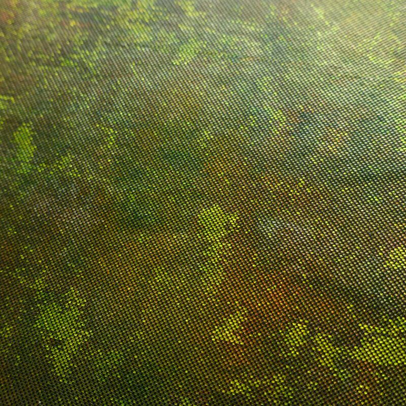 名古屋帯 太鼓柄 良品 正絹 風景柄 名古屋仕立て 箔 帯 緑・うぐいす色_画像7