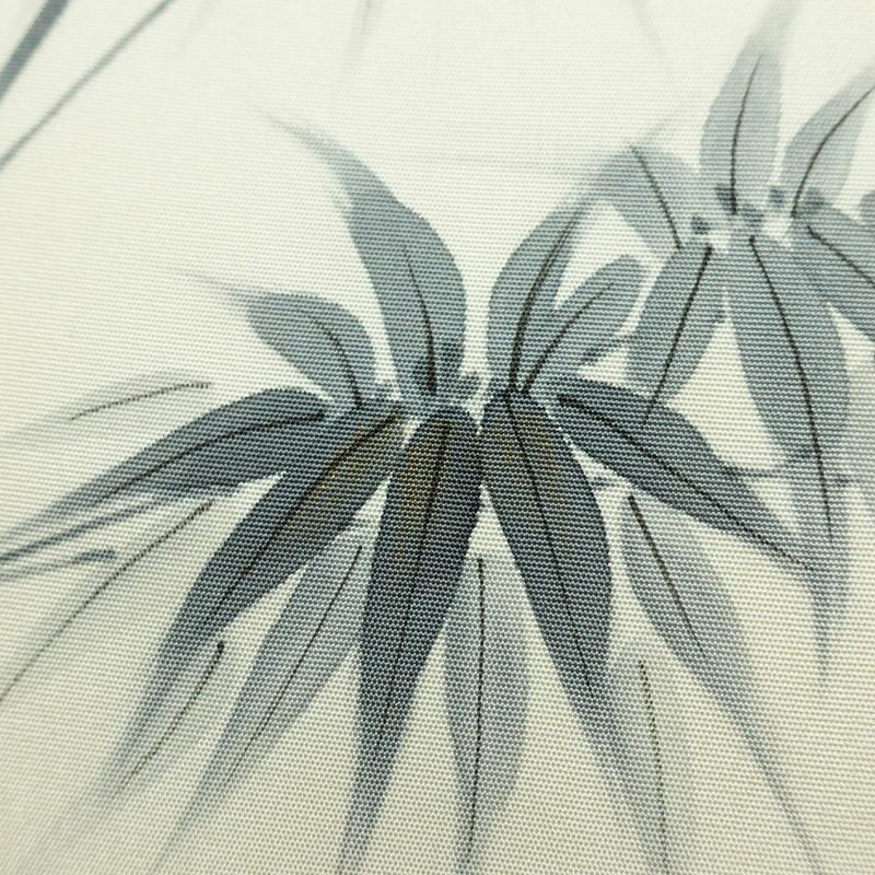 名古屋帯 太鼓柄 内山晴祥 落款入り 正絹 木の葉・植物柄 名古屋仕立て 帯 白_画像5