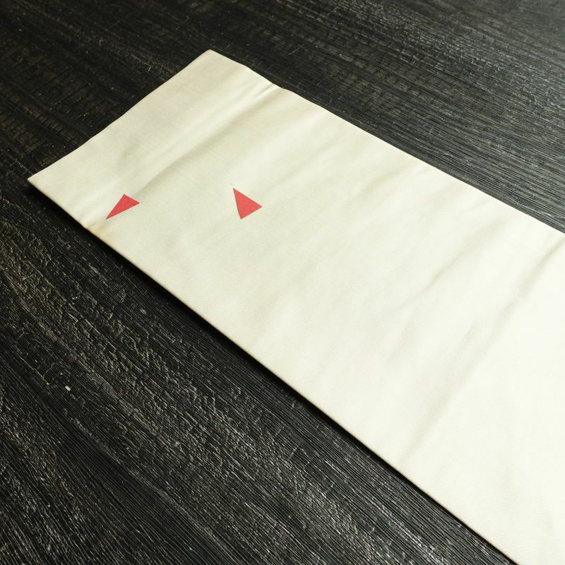 名古屋帯 太鼓柄 正絹 古典柄 名古屋仕立て 箔 金糸 帯 扇子 白_画像16