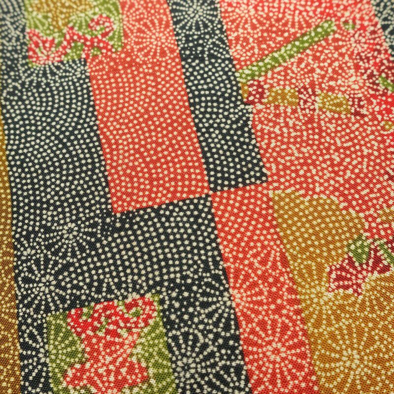 名古屋帯 全通柄 美品 正絹 古典柄 名古屋仕立て 帯 多色使い_画像3