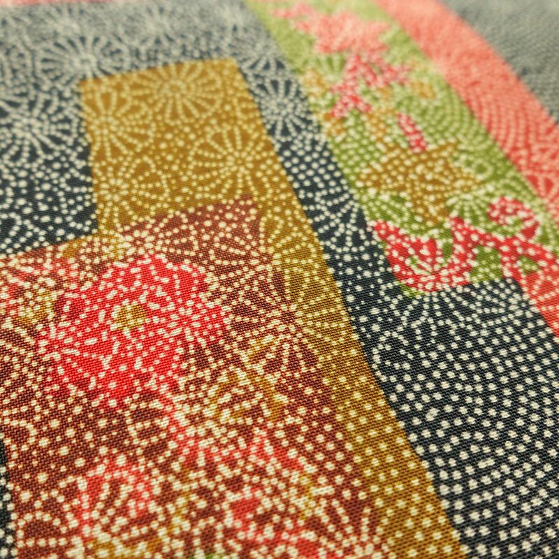 名古屋帯 全通柄 美品 正絹 古典柄 名古屋仕立て 帯 多色使い_画像6