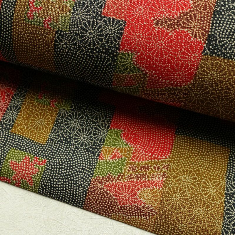 名古屋帯 全通柄 美品 正絹 古典柄 名古屋仕立て 帯 多色使い_画像7