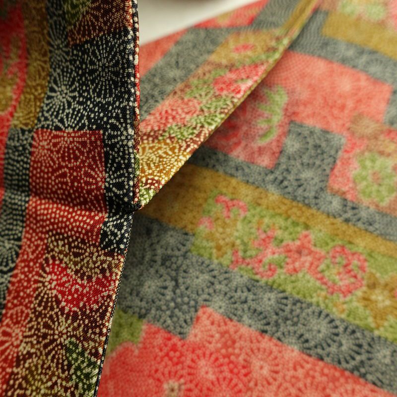 名古屋帯 全通柄 美品 正絹 古典柄 名古屋仕立て 帯 多色使い_画像19