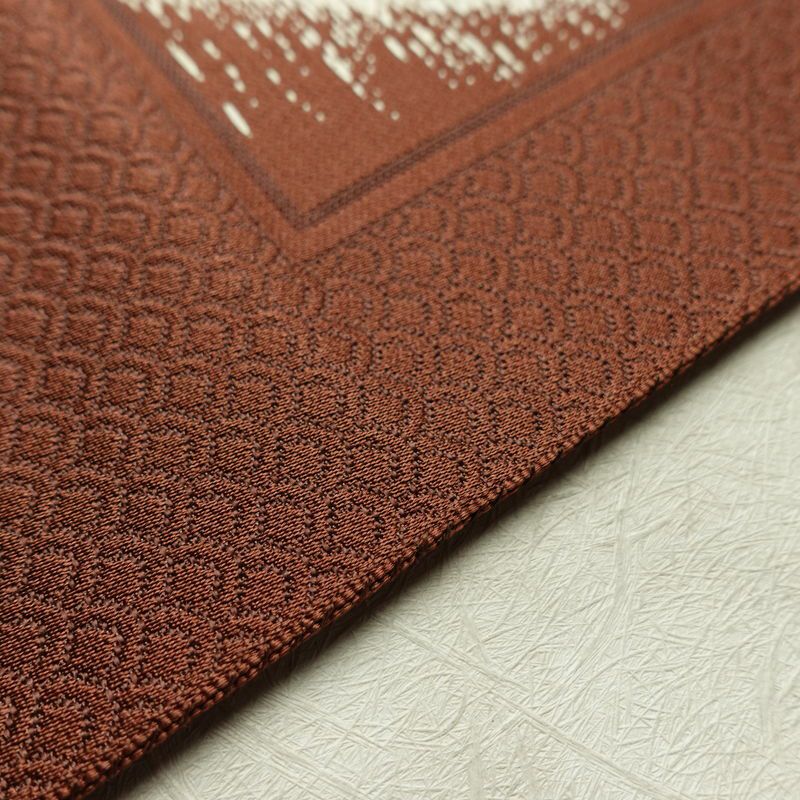 名古屋帯 六通柄 正絹 風景柄 松葉仕立て 帯 茶_画像12