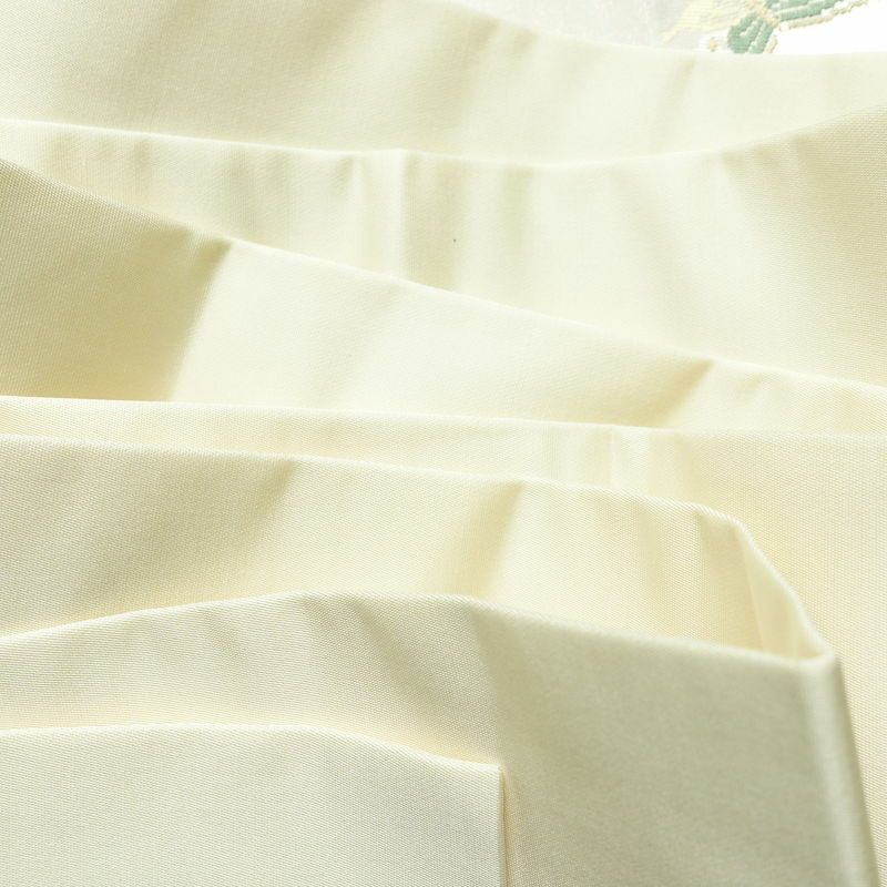 名古屋帯 小袖金彩錦 太鼓柄 良品 正絹 花柄 名古屋仕立て 蝶 箔 帯 白_画像18