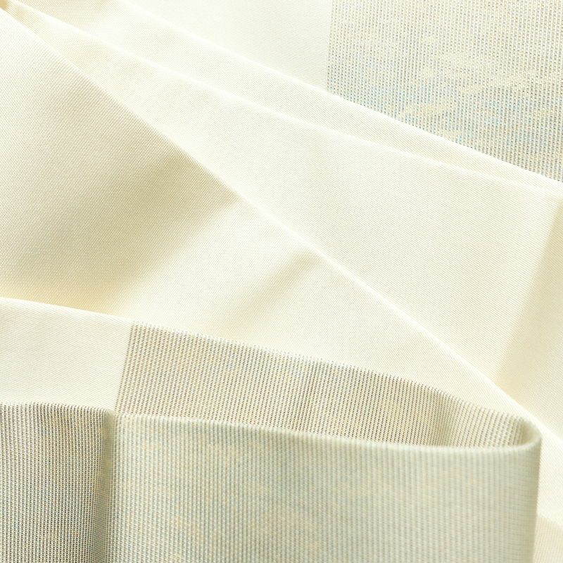 名古屋帯 太鼓柄 良品 正絹 木の葉・植物柄 名古屋仕立て 箔 帯 緑・うぐいす色_画像18