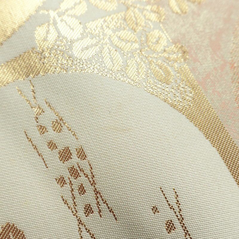 名古屋帯 六通柄 正絹 古典柄 名古屋仕立て 箔 帯 多色使い_画像12