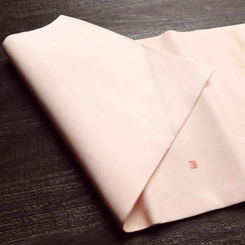 名古屋帯 太鼓柄 落款入り 正絹 人物・動物柄 名古屋仕立て 箔 帯 ピンク_画像9