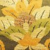 名古屋帯 紬地 六通柄 正絹 木の葉・植物柄 通し仕立て 帯 黄・黄土色_画像3