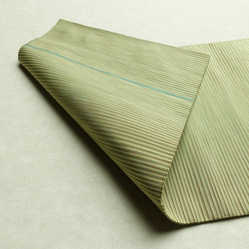 名古屋帯 全通柄 良品 正絹 縞柄・線柄 松葉仕立て 帯 緑・うぐいす色_画像8