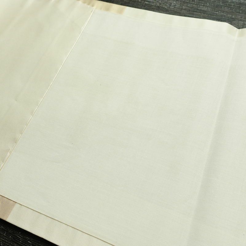 名古屋帯 太鼓柄 良品 正絹 古典柄 通し仕立て 刺繍 金糸 銀糸 帯 ベージュ_画像18