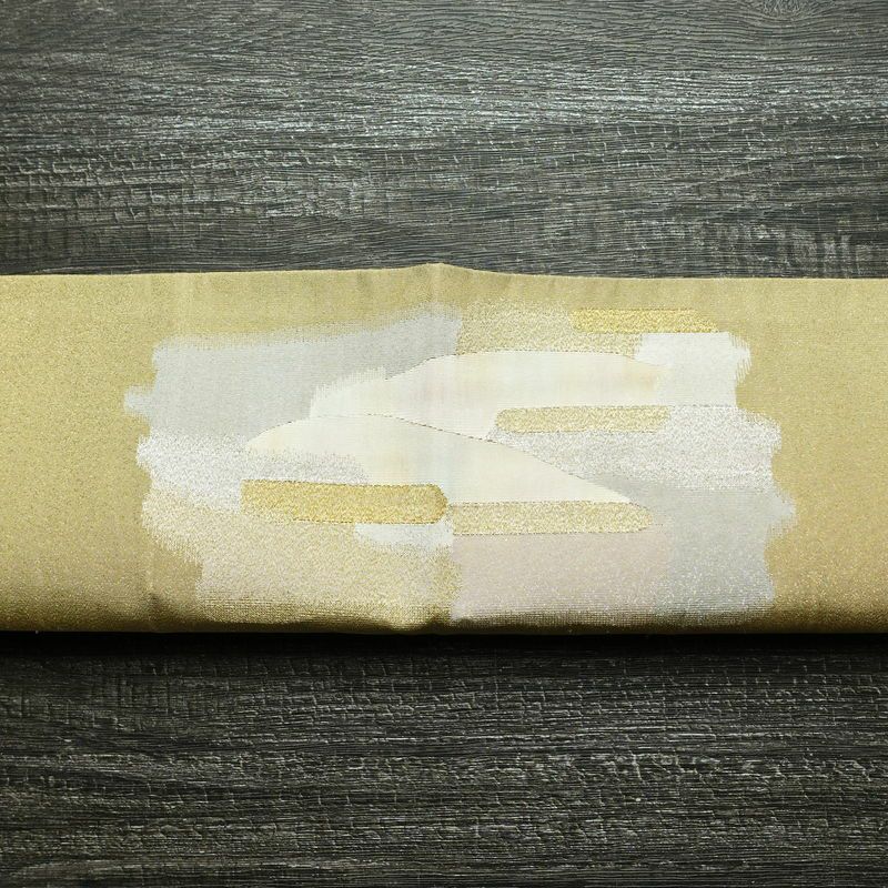 袋帯 六通柄 良品 フォーマル用 正絹 幾何学柄・抽象柄 箔 金糸 帯 金・銀_画像16