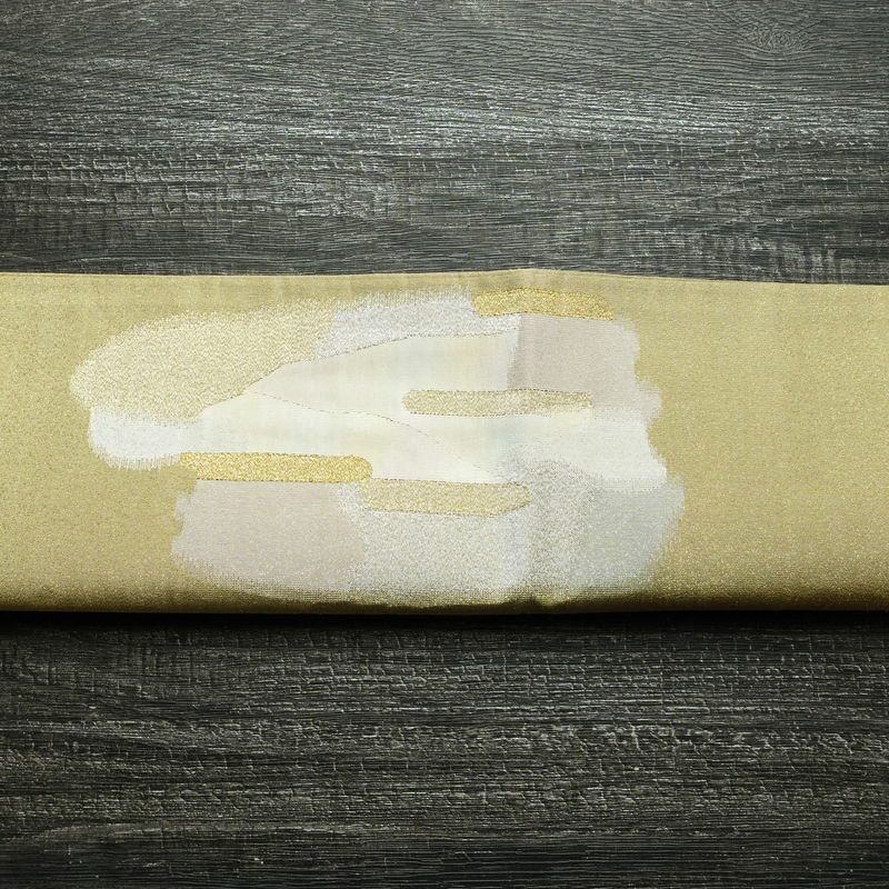 袋帯 六通柄 良品 フォーマル用 正絹 幾何学柄・抽象柄 箔 金糸 帯 金・銀_画像17