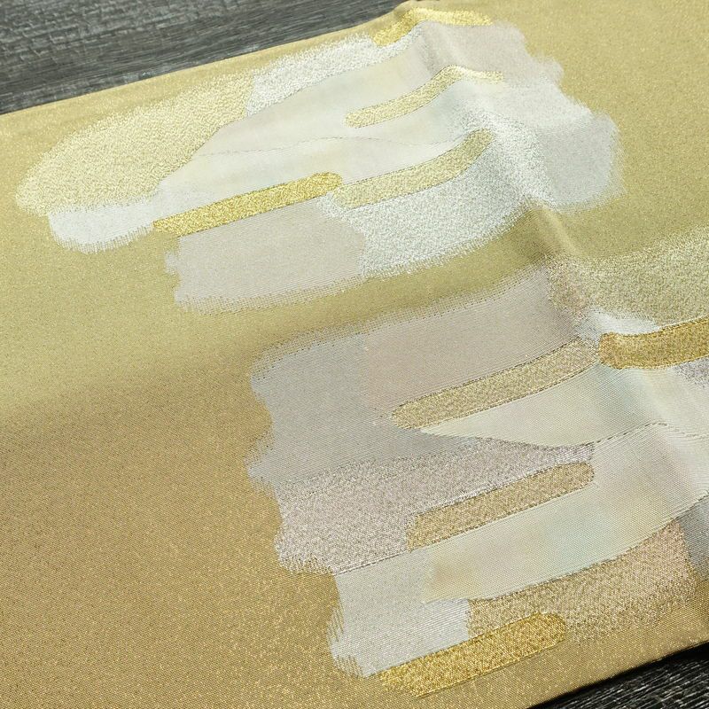 袋帯 六通柄 良品 フォーマル用 正絹 幾何学柄・抽象柄 箔 金糸 帯 金・銀_画像18