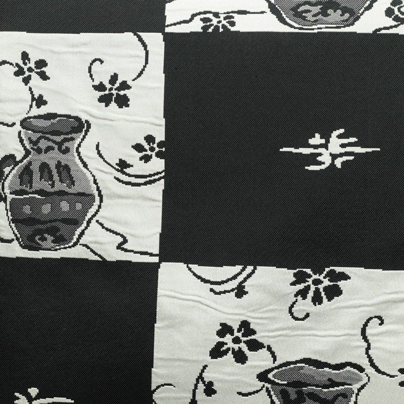 袋帯 六通柄 一般用 正絹 その他の柄 帯 黒_画像2