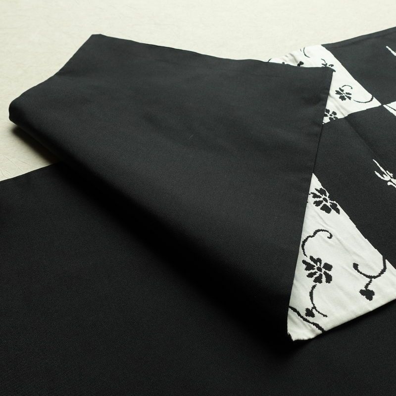 袋帯 六通柄 一般用 正絹 その他の柄 帯 黒_画像9