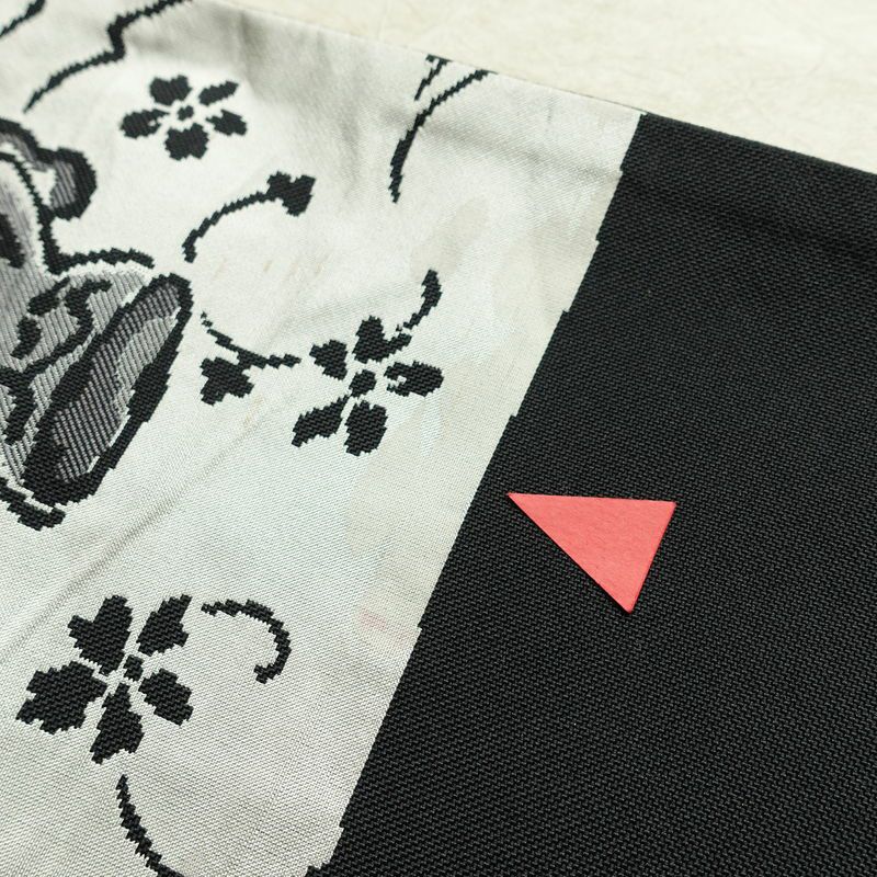 袋帯 六通柄 一般用 正絹 その他の柄 帯 黒_画像14