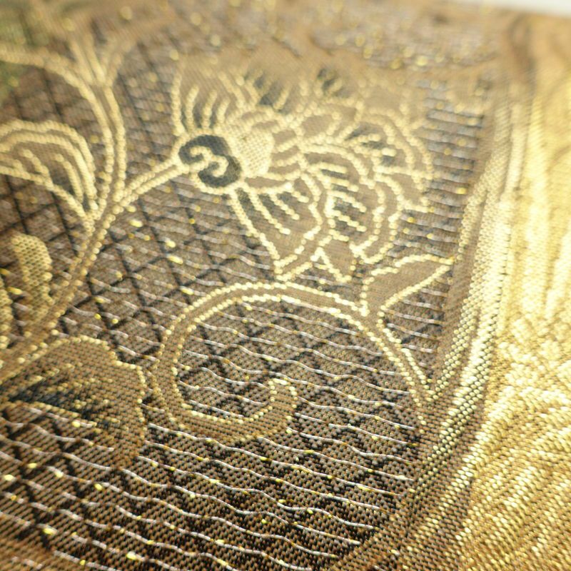 袋帯 六通柄 フォーマル用 正絹 幾何学柄・抽象柄 箔 金糸 帯 多色使い_画像5