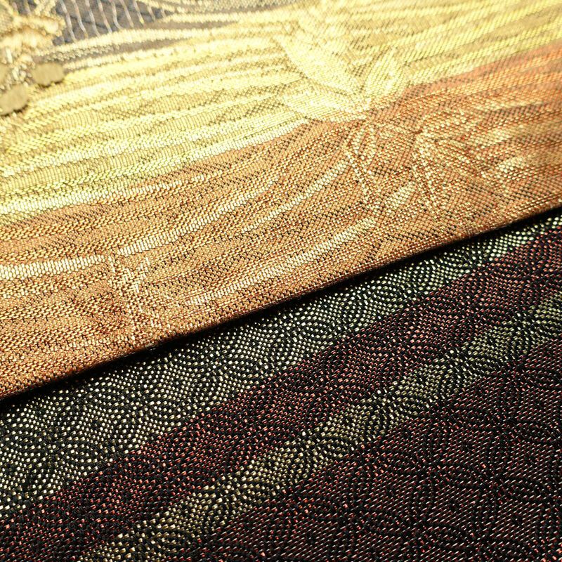 袋帯 六通柄 フォーマル用 正絹 幾何学柄・抽象柄 箔 金糸 帯 多色使い_画像13