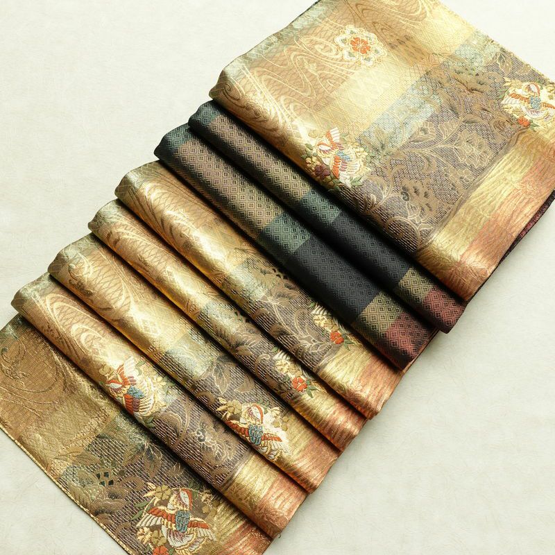 袋帯 六通柄 フォーマル用 正絹 幾何学柄・抽象柄 箔 金糸 帯 多色使い_画像20