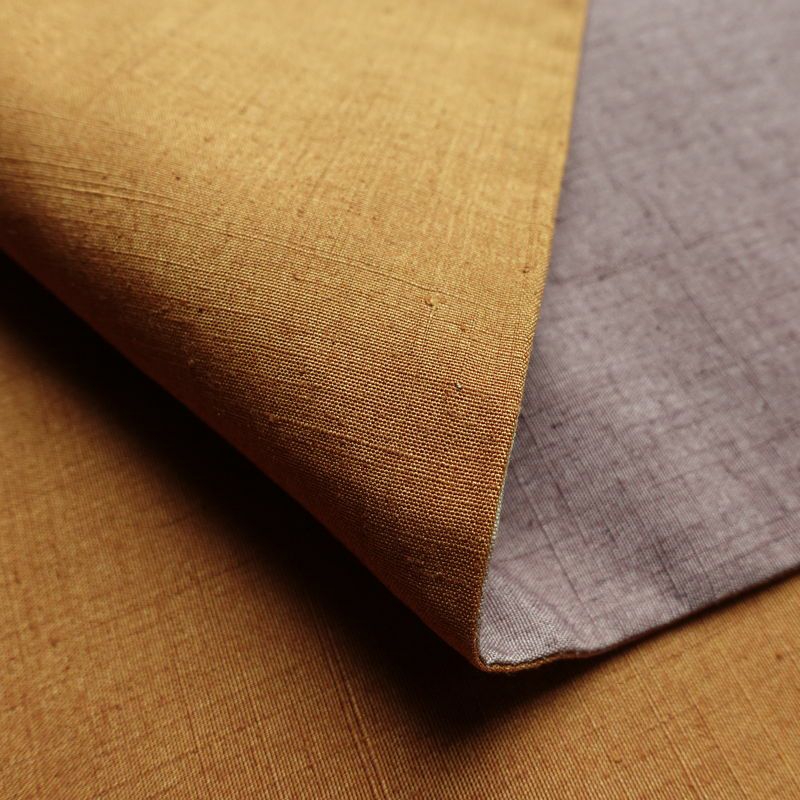 袋帯 太鼓柄 紬地 落款入り 一般用 正絹 木の葉・植物柄 金彩 帯 紫・藤色_画像9