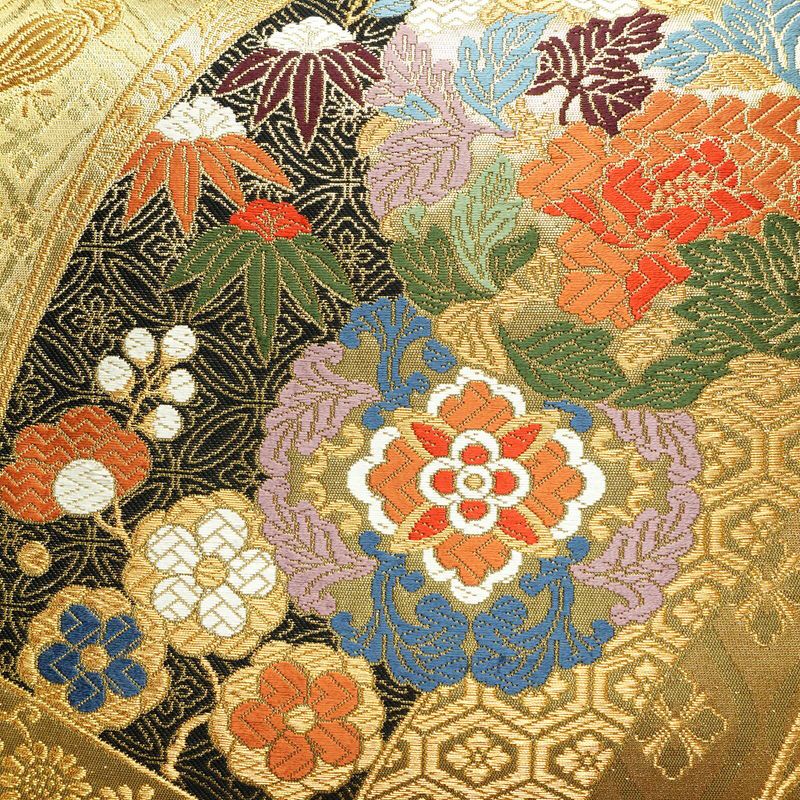 袋帯 六通柄 良品 フォーマル用 正絹 古典柄 箔 金糸 帯 金・銀_画像2