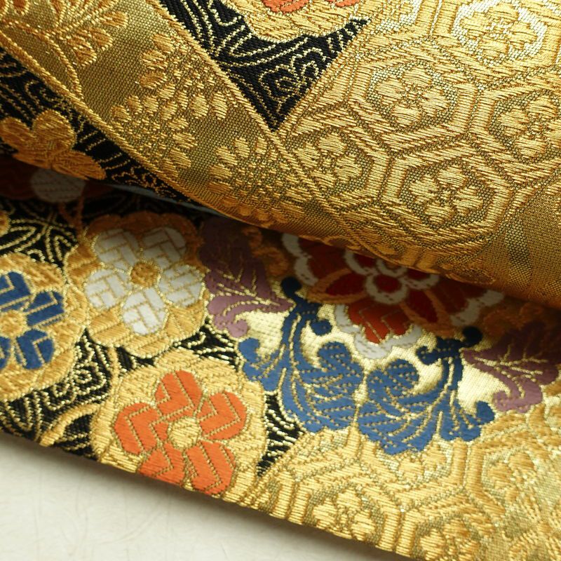袋帯 六通柄 良品 フォーマル用 正絹 古典柄 箔 金糸 帯 金・銀_画像7