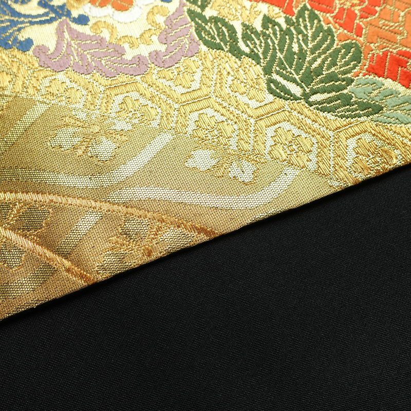 袋帯 六通柄 良品 フォーマル用 正絹 古典柄 箔 金糸 帯 金・銀_画像12