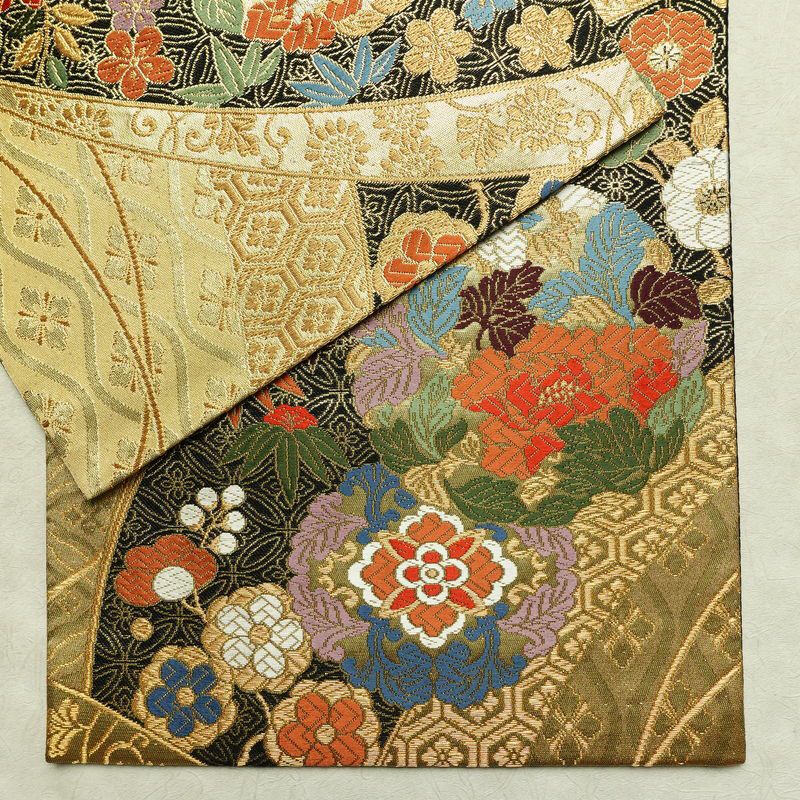 袋帯 六通柄 良品 フォーマル用 正絹 古典柄 箔 金糸 帯 金・銀_画像13