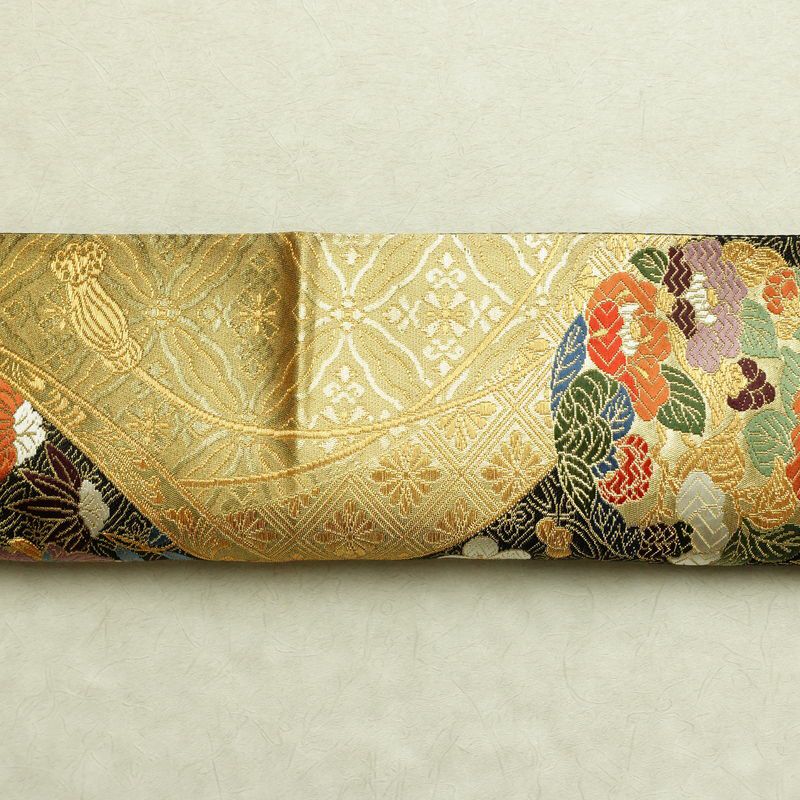 袋帯 六通柄 良品 フォーマル用 正絹 古典柄 箔 金糸 帯 金・銀_画像14