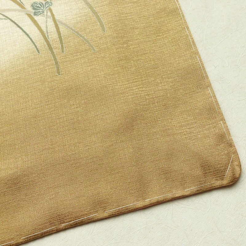 訪問着 良品 しつけ糸付き 正絹 古典柄 袷仕立て 身丈162.5cm 裄丈66cm 箔 フォーマル 着物 ピンク_画像15