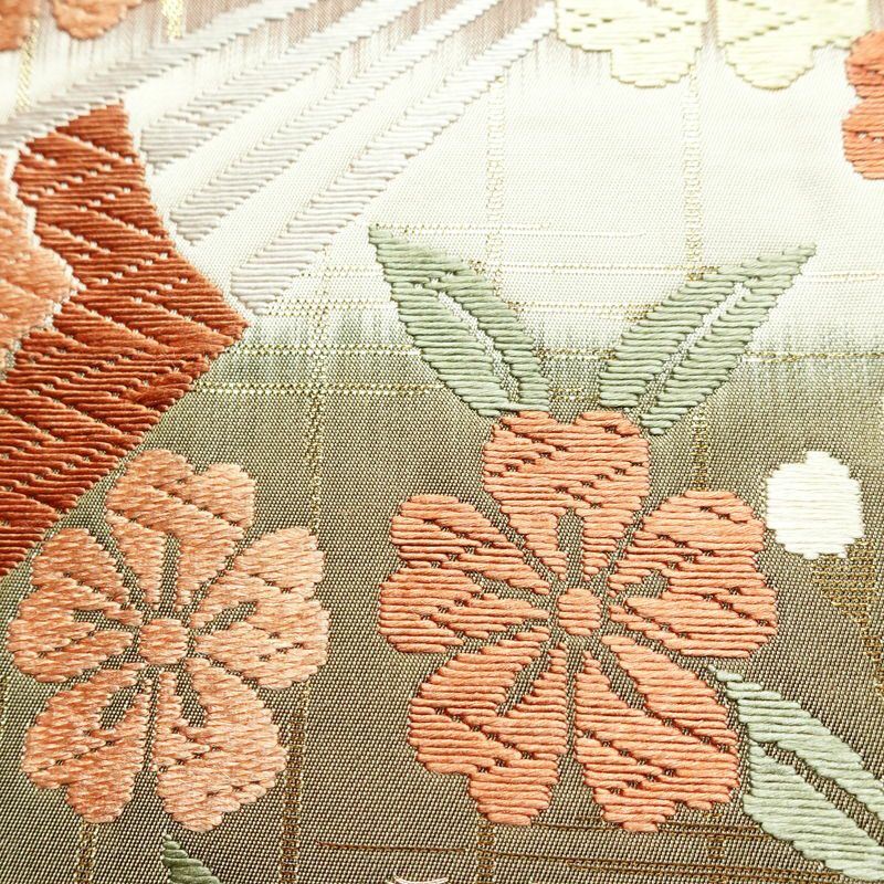 袋帯 六通柄 フォーマル用 正絹 古典柄 箔 金糸 帯 多色使い_画像6