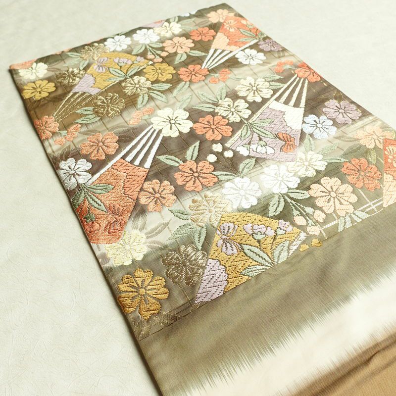 袋帯 六通柄 フォーマル用 正絹 古典柄 箔 金糸 帯 多色使い_画像19