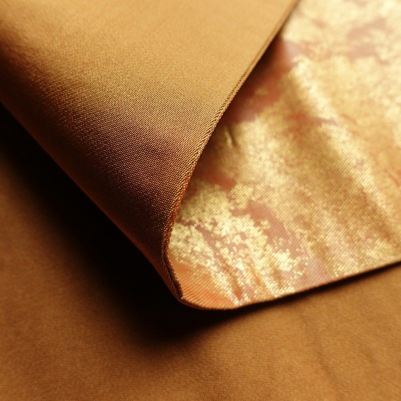 袋帯 太鼓柄 フォーマル用 正絹 花柄 箔 金糸 帯 茶_画像10