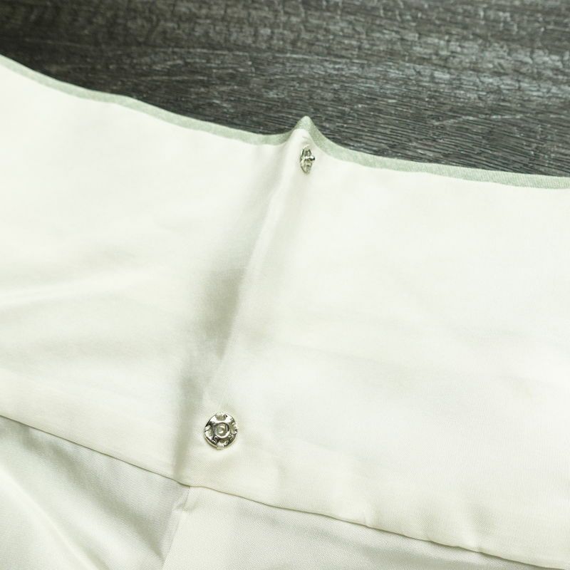 訪問着 縮緬 正絹 花柄 袷仕立て 身丈159cm 裄丈68cm フォーマル 着物 緑・うぐいす色_画像20