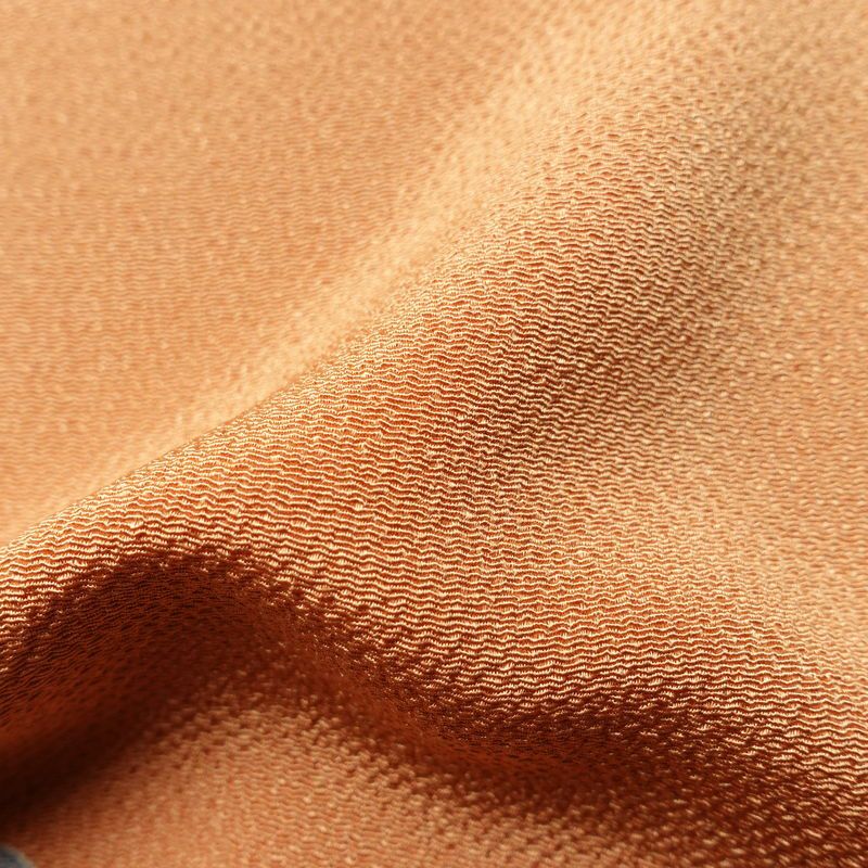 訪問着 縮緬 正絹 花柄 袷仕立て 身丈160.5cm 裄丈67cm 箔 フォーマル 着物 茶_画像21