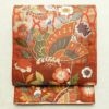 袋帯 六通柄 フォーマル用 正絹 蝶・昆虫柄 箔 刺繍 帯 橙_画像1