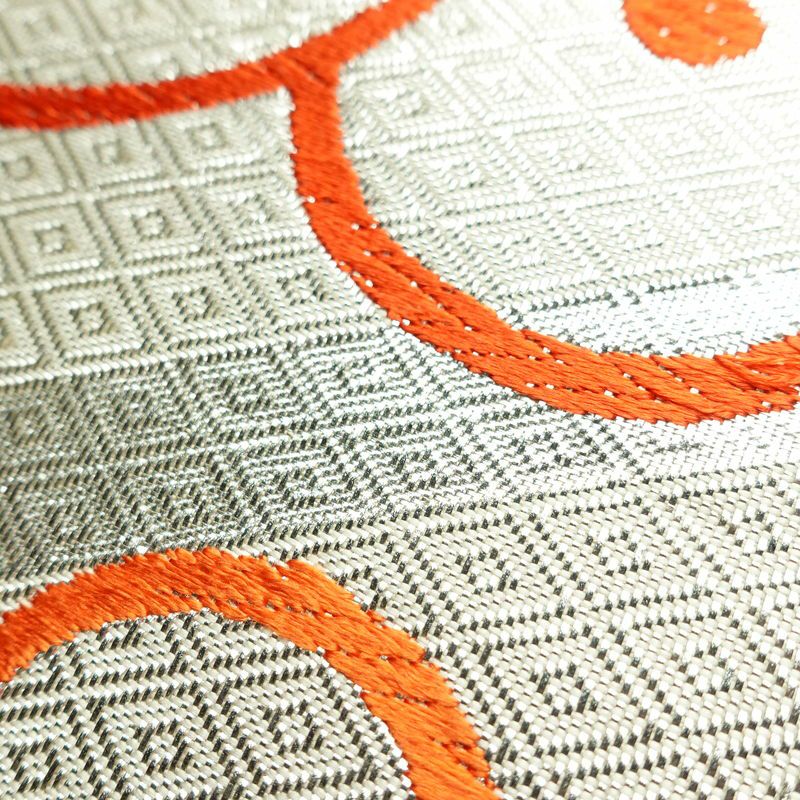 袋帯 六通柄 良品 フォーマル用 正絹 古典柄 箔 帯 菊 金・銀_画像5